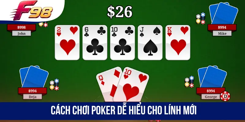 Cách chơi Poker dễ hiểu cho lính mới